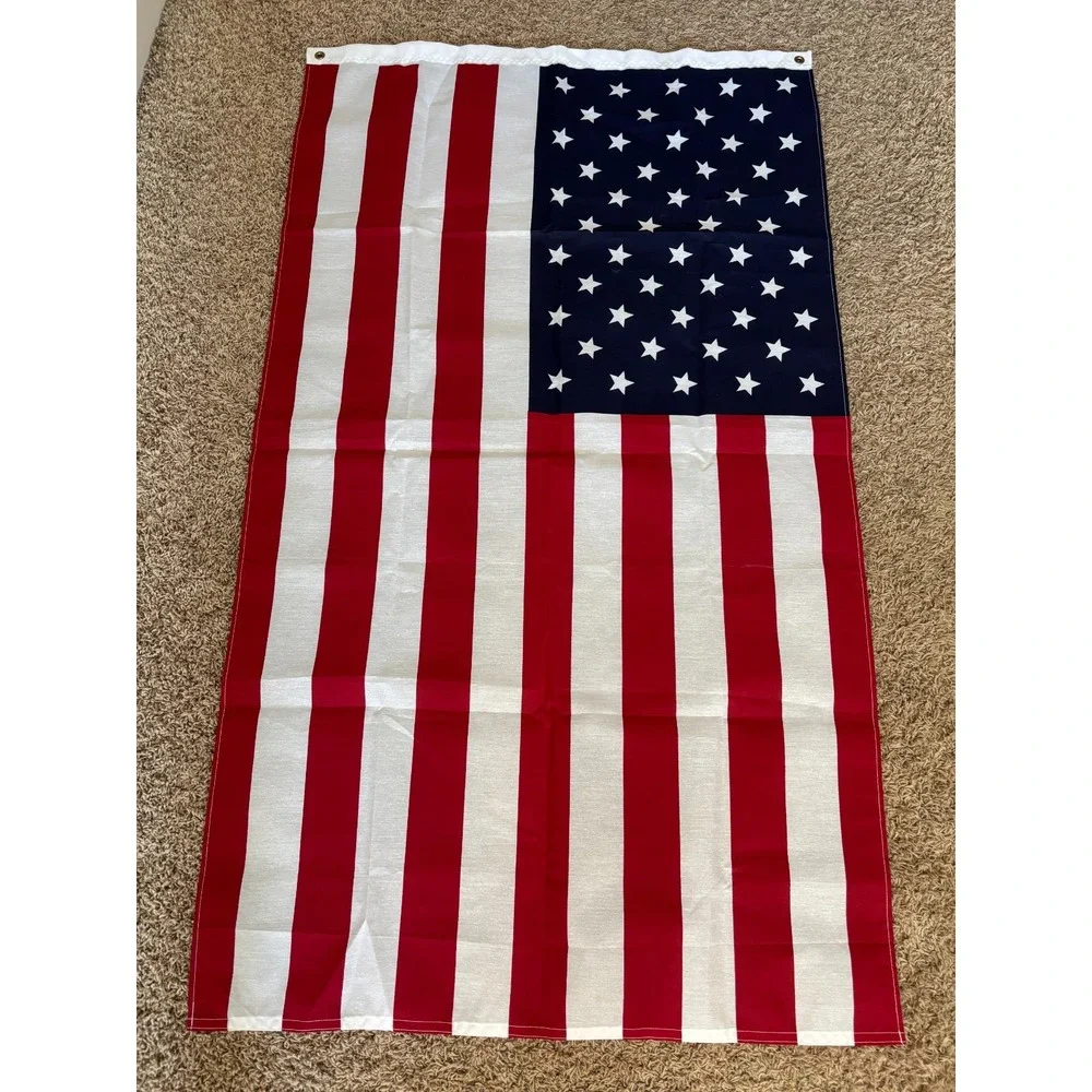 American Flag With Grommets 5' X 3'